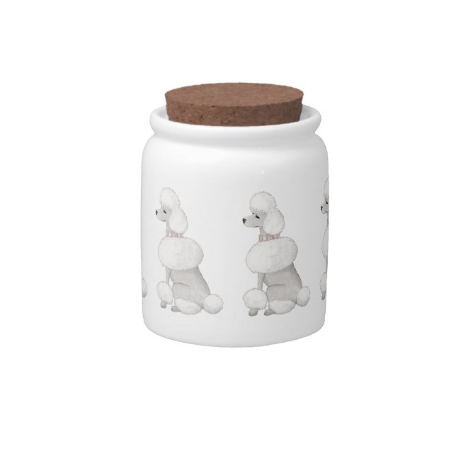 French Poodle Dog Treat Jar (Front)