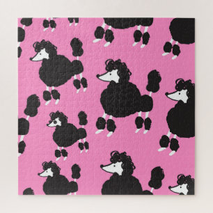 French poodle: vintage illustration pattern. jigsaw puzzle