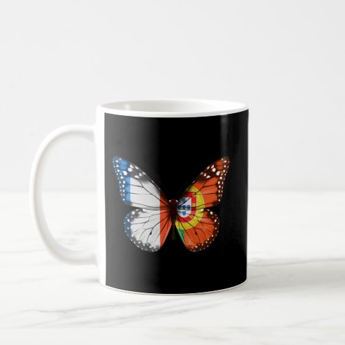 French Portuguese Flag Butterfly Coffee Mug