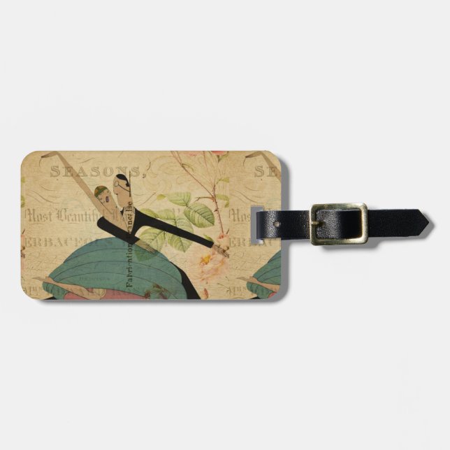 French Postcard Bag Tag (Front Horizontal)