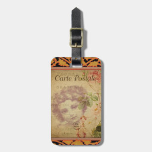French Postcard Bag Tag