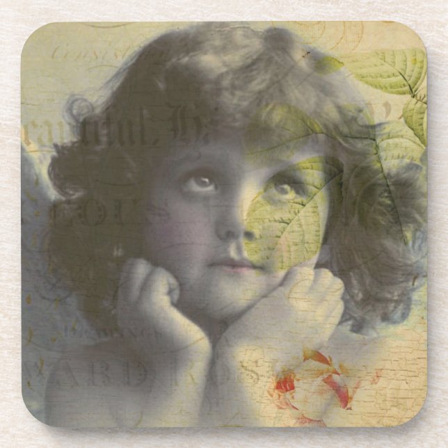 French Postcard Beverage Coaster (Front)