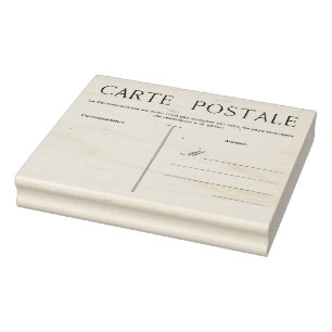 French Postcard Carte Postale Blank Template Craft Rubber Stamp
