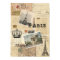 French Postcard Collage Poster or Print