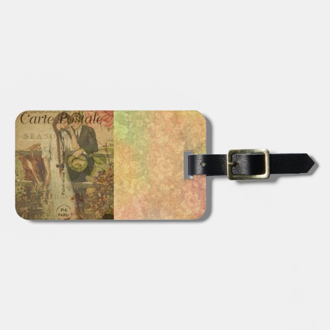 French Postcard Luggage Tag (Front Horizontal)