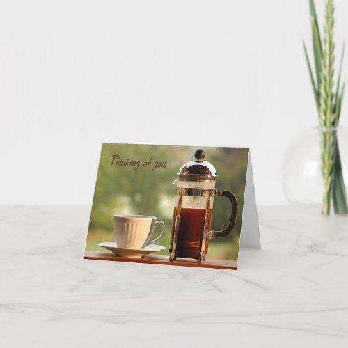 French Press Coffee Birthday Card