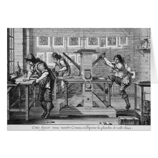 French printing press, 1642 cards (Front Horizontal)