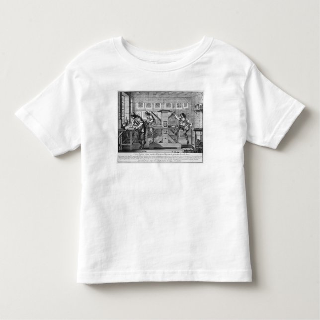 French printing press, 1642 toddler t-shirt (Front)