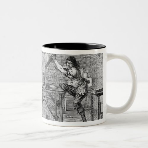 French printing press 1642 Two_Tone coffee mug