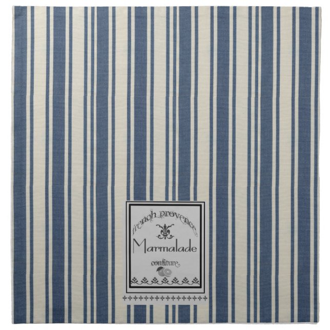 French Provence Marmalade Vintage Stripes French Cloth Napkin (Front)