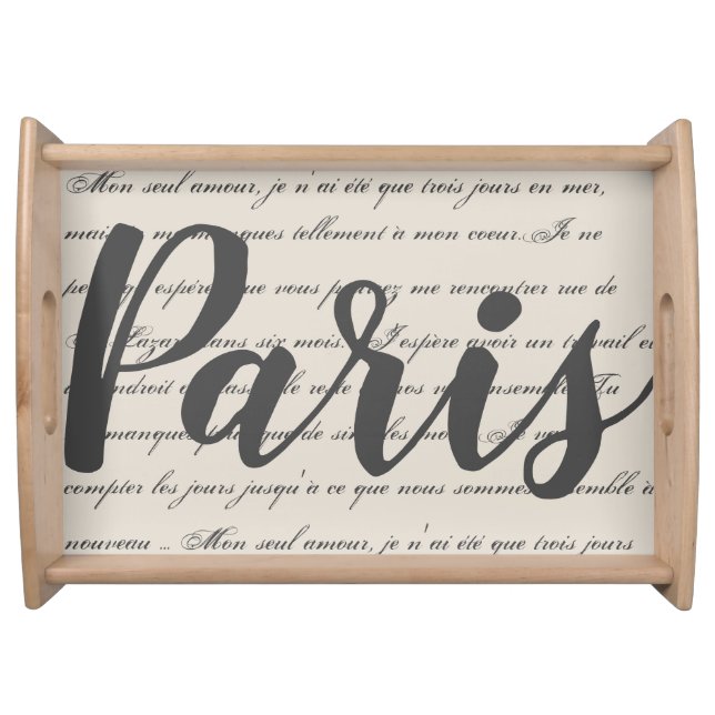 French Provincial Style Paris Serving Tray (Front)