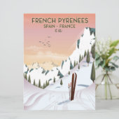 French Pyrénées Ski poster (Standing Front)