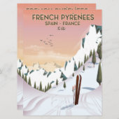 French Pyrénées Ski poster (Front/Back)