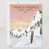 French Pyrénées Ski poster (Back)