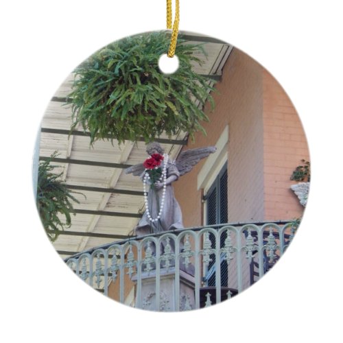 French Quarter Angel Ceramic Ornament