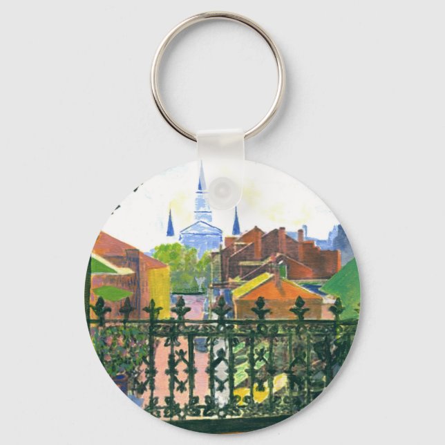 French Quarter Balcony Keychain (Front)
