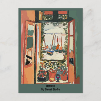 French Quarter Balcony & Wine, Fig Street Studio Postcard