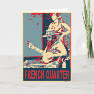French Quarter Banjo Player Card