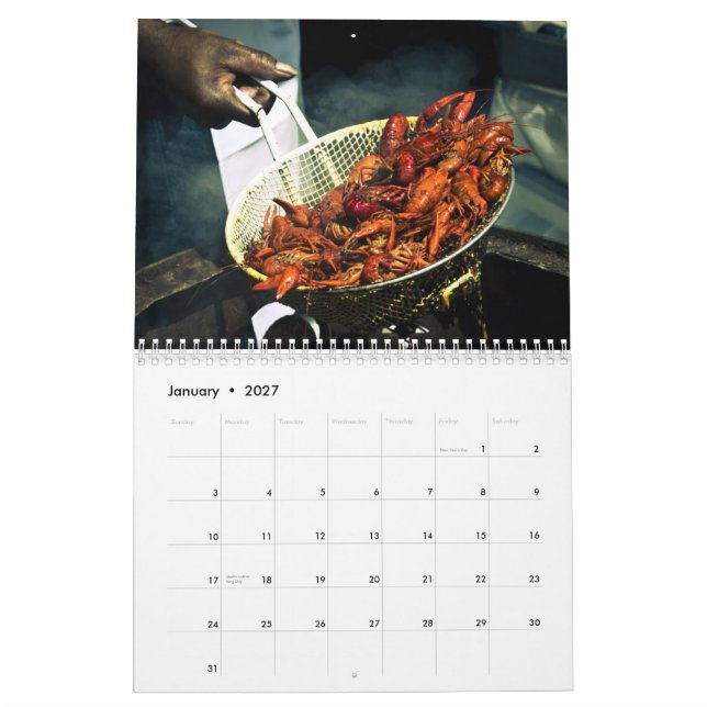 French Quarter Calendar (Jan 2027)