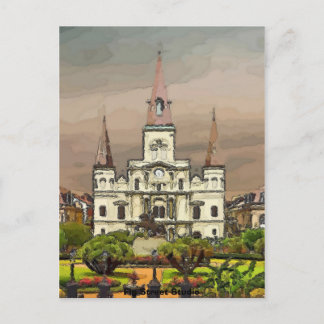 French Quarter Cathedral, New Orleans Postcard