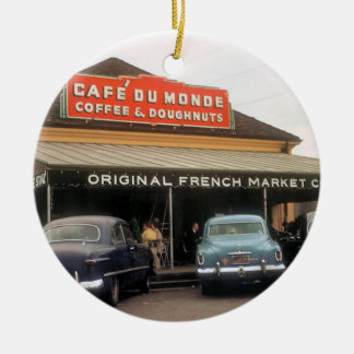 French Quarter Coffee Stand Ceramic Ornament