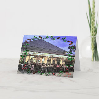 French Quarter Coffee Stand Christmas Holiday Card