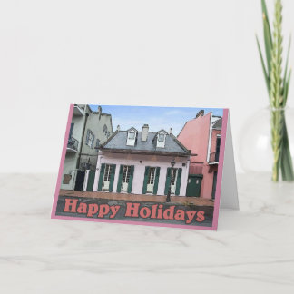French Quarter Cottage Seasons Greetings Card