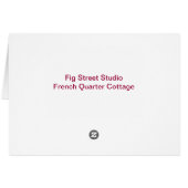 French Quarter Cottage Seasons Greetings Card (Back Horizontal)