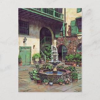 French Quarter Courtyard, New Orleans Postcard