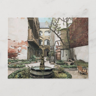 French Quarter Courtyard Postcard