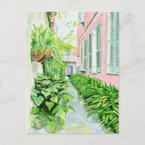 French Quarter Courtyard Postcard