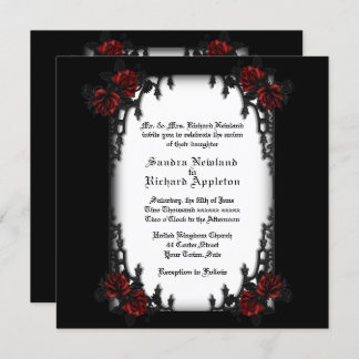 French Quarter Goth Theme Wedding Invitation