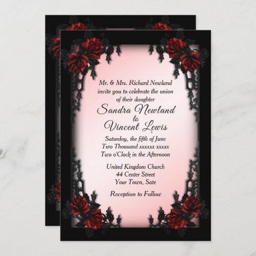 French Quarter Goth Wedding Invitation 