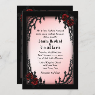 French Quarter Gothic Wedding Theme Invitation