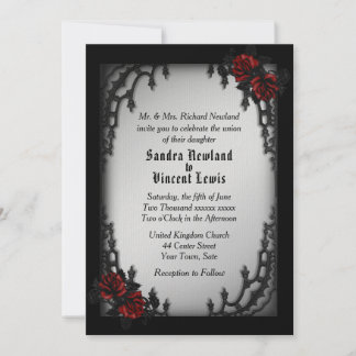 French Quarter Gothic Wedding Theme Invitation