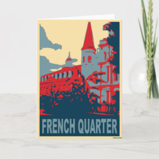 French Quarter in Blue and Red Card
