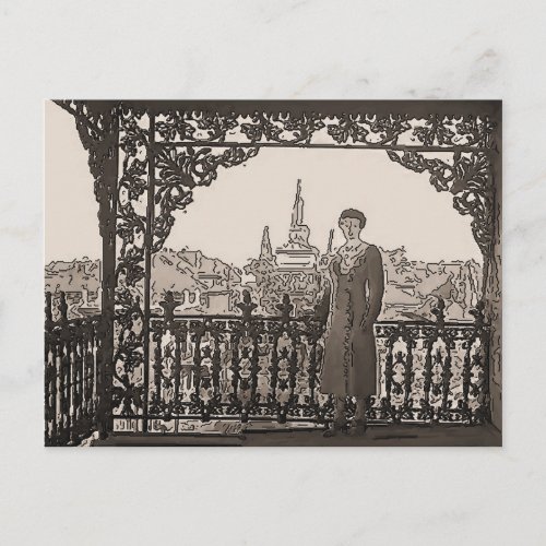 French Quarter Lace Balcony Postcard