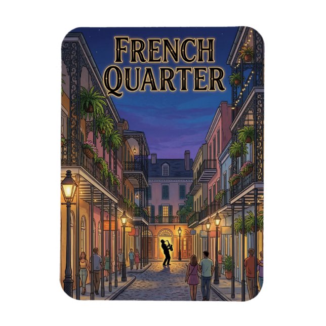French Quarter Magnet (Vertical)