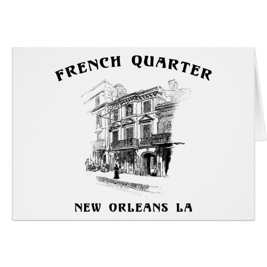 French Quarter New Orleans Cards (Front Horizontal)