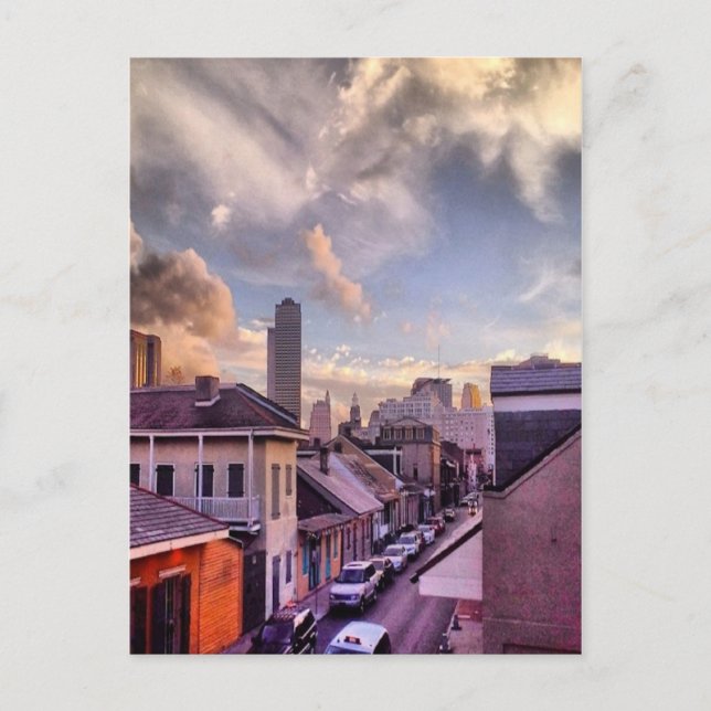 French Quarter on Cloudy Day Postcard (Front)