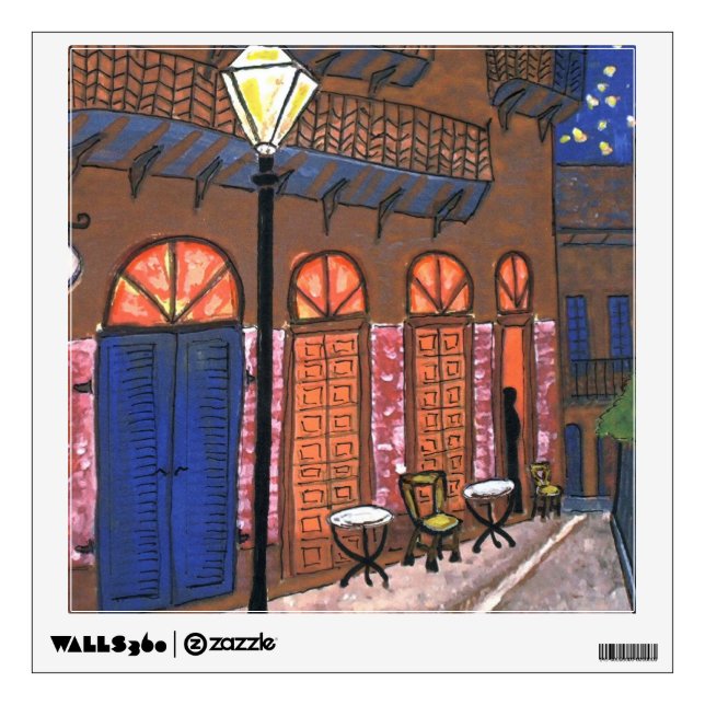 French Quarter Print Wall Sticker (Front)