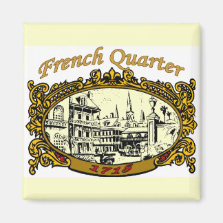 French Quarter Scroll Sign 1718 Magnet