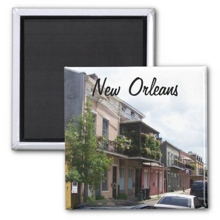 French Quarter Street View New Orleans Louisiana Magnet