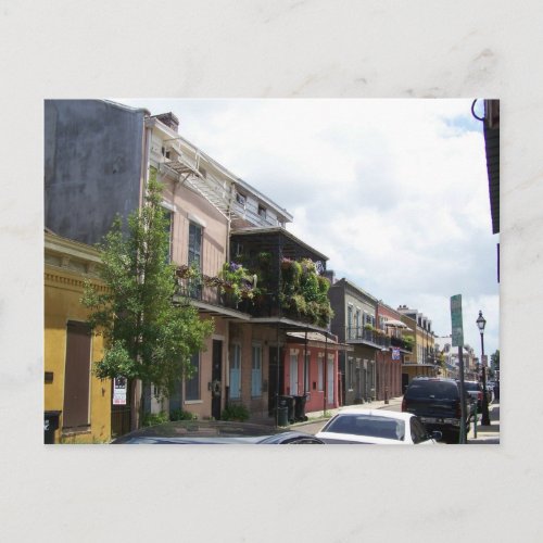 French Quarter Street View New Orleans Louisiana Postcard