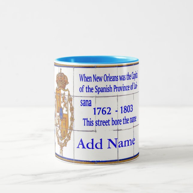 French Quarter Tile Murals, add text Two-Tone Coffee Mug (Center)