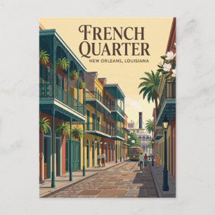 French Quarter USA Postcard