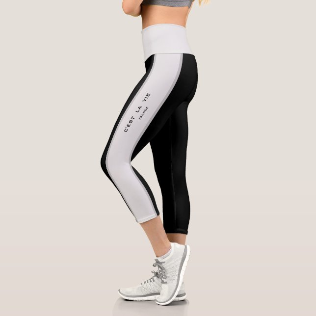 French Quote La Vie Est Belle Leggings | Life Is G (Left)