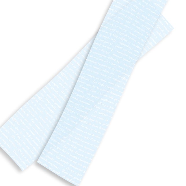 French Quotes Light Blue Chiffon Scarf (Creator Uploaded)