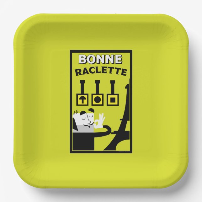 French Raclette Paper Plates (Front)