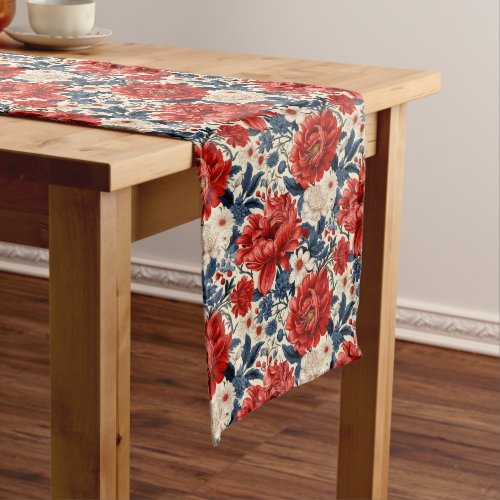 French Red Elegance Classic Charm  Long Table Runner